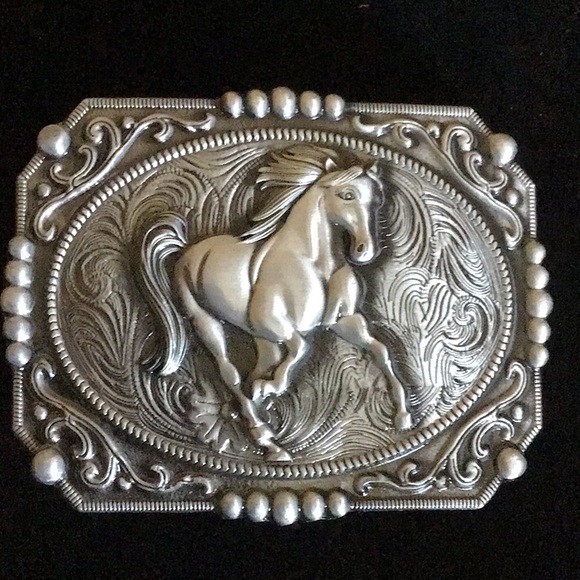 Western Horse Belt Buckle New Zinc Alloy - Picture 2 of 5